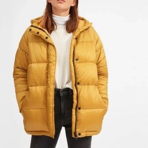 Everlane ReNew Puffy Puff Jacket - Mustard Gold